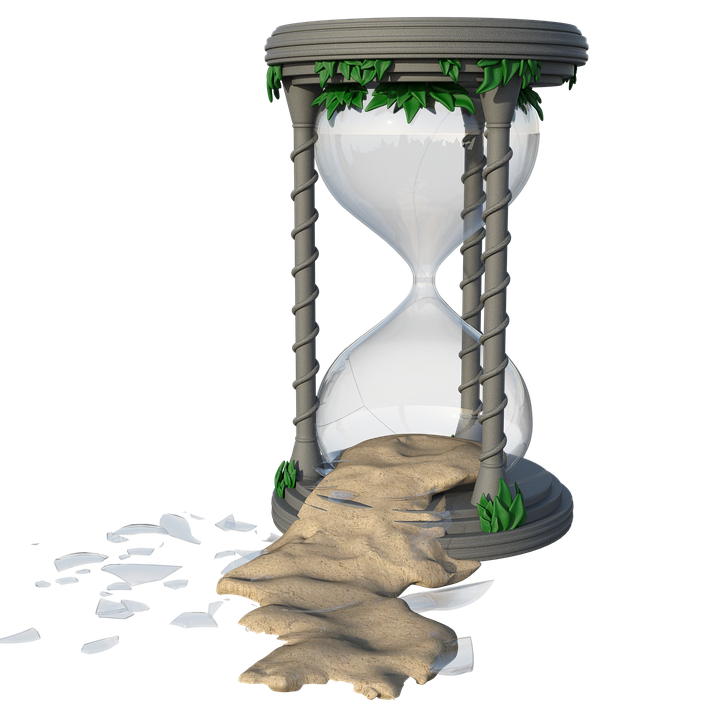 Reloj de arena tumbado